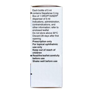 Hỗn dịch nhỏ mắt Nevanac 1 mg/ml trị viêm và đau mắt sau phẫu thuật chai 5ml