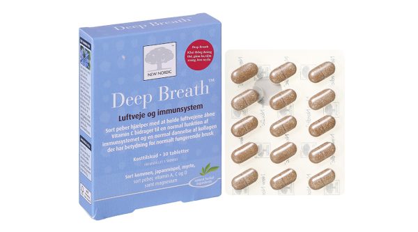 New Nordic Deep Breath hỗ trợ giảm viêm xoang, hen suyễn hộp 30 viên