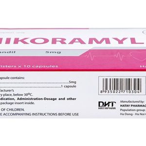 Nikoramyl 5 phòng và điều trị cơn đau thắt ngực (3 vỉ x 10 viên)
