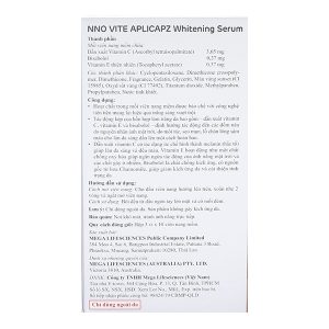 Serum NNO Vite Aplicapz dưỡng trắng da hộp 3 vỉ x 10 viên