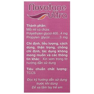 Dung dịch nhỏ mắt Novotane ultra làm dịu mắt, giảm tình trạng kích ứng mắt chai 5ml