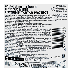 Nước súc miệng Listerine Tartar Protection ngừa mảng bám chai 750ml
