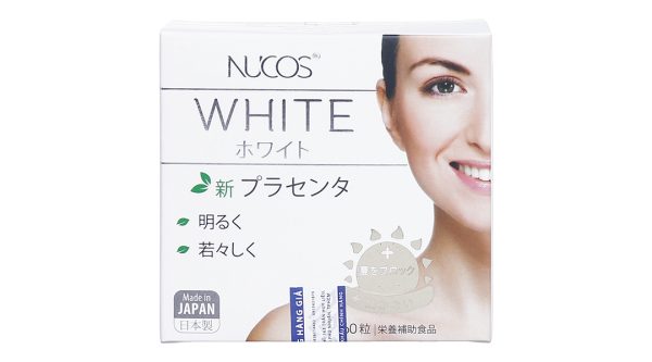 Nucos White New Placenta hỗ trợ trắng da, giảm nám lọ 60 viên