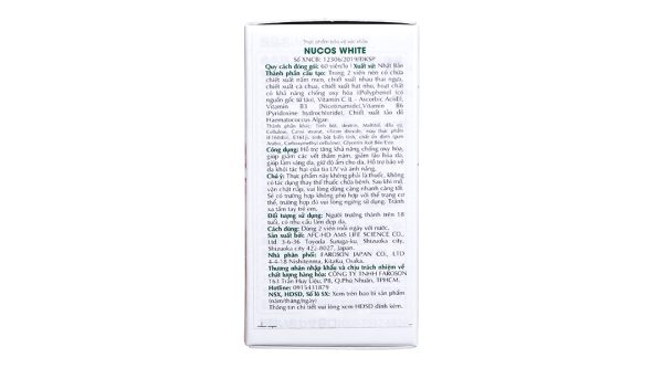 Nucos White New Placenta hỗ trợ trắng da, giảm nám lọ 60 viên