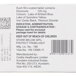 Nucoxia 120 giảm đau, kháng viêm xương khớp (10 vỉ x 10 viên)