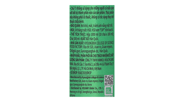 Nước giải rượu Kolmar Condition hỗ trợ giải độc gan, bảo vệ gan chai 100ml