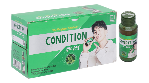 Nước giải rượu Kolmar Condition hỗ trợ giải độc gan, bảo vệ gan hộp 10 chai x 100ml