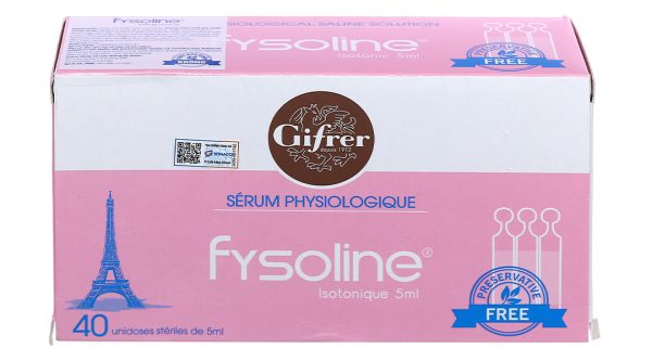 Nước muối sinh lý Fysoline đẳng trương làm sạch mắt, mũi (40 ống x 5ml)