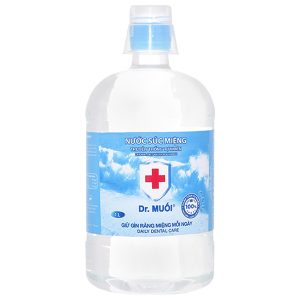 Nước súc miệng Dr. Muối ngừa vi khuẩn, giảm mùi hôi miệng chai 1000ml