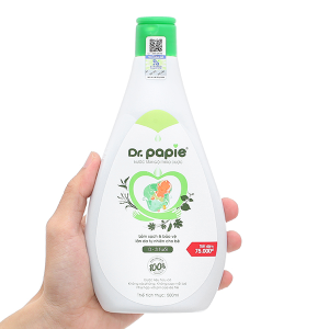 Nước tắm gội thảo dược Dr.Papie ngăn ngừa rôm sảy, mụn nhọt, nổi mề đay cho bé chai 500ml