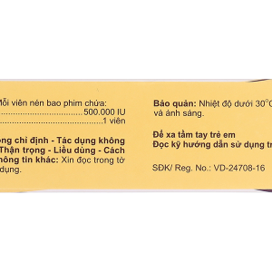 Nystatab 500.000IU dự phòng và điều trị nấm Candida ở đường tiêu hoá (2 vỉ x 10 viên)