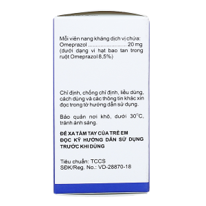 Omeraz 20 phòng và trị tái phát loét dạ dày, tá tràng (5 vỉ x 4 viên)
