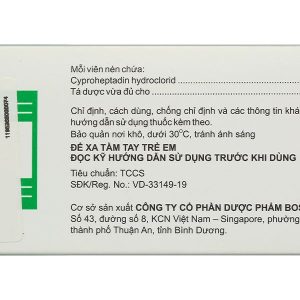 Periboston 4mg điều trị dị ứng và ngứa, đau nửa đầu và đau đầu (10 vỉ x 10 viên)