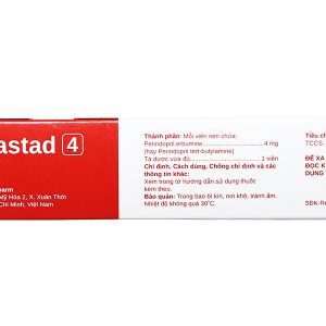 Perindastad 4 trị tăng huyết áp, suy tim (1 vỉ x 30 viên)