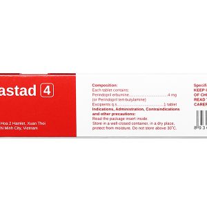 Perindastad 4 trị tăng huyết áp, suy tim (1 vỉ x 30 viên)
