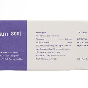 Pracetam 800 trị chóng mặt, mất trí nhớ (6 vỉ x 15 viên)