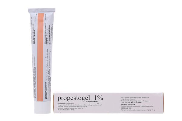 Gel bôi Progestogel 1% trị các bệnh tuyến vú lành tính tuýp 80g