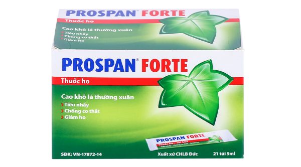Siro Prospan Forte trị ho, viêm hô hấp, phế quản (21 gói x 5ml)