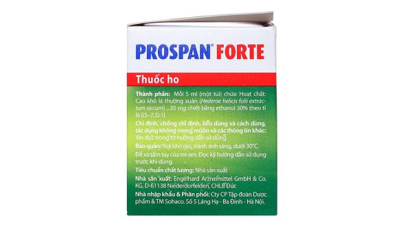 Siro Prospan Forte trị ho, viêm hô hấp, phế quản (21 gói x 5ml)