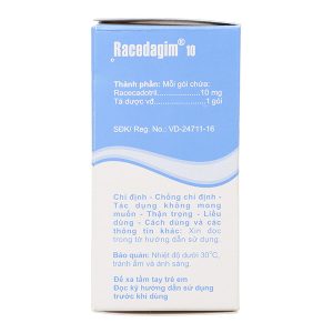 Thuốc cốm Racedagim 10 trị tiêu chảy cấp ở trẻ em (10 gói x 1g)
