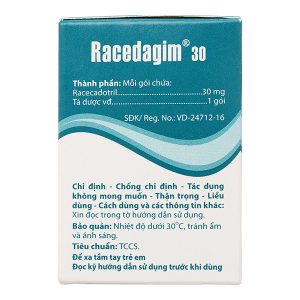 Thuốc cốm Racedagim 30 trị tiêu chảy cấp ở trẻ nhỏ trên 3 tháng tuổi (25 gói x 3g)