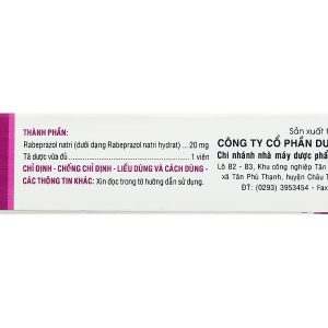 Raxium 20mg điều trị loét dạ dày, tá tràng (3 vỉ x 10 viên)