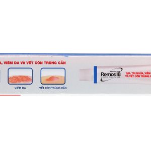 Gel Remos IB trị ngứa, vết côn trùng cắn, chàm, viêm da tuýp 10g
