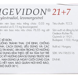Rigevidon 21+7 thuốc tránh thai hằng ngày (3 vỉ x 28 viên)