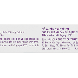 Rinedif 300 Cap trị nhiễm khuẩn từ nhẹ đến trung bình (3 vỉ x 10 viên)