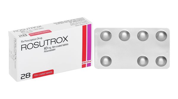 Rosutrox 10mg trị tăng cholesterol trong máu (4 vỉ x 7 viên)