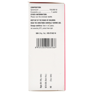 Bột pha hỗn dịch uống Rovas 0.75M trị nhiễm khuẩn (24 gói x 3g)