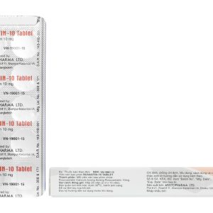 Ruvastin-10 Tablet trị rối loạn mỡ máu (2 vỉ x 10 viên)