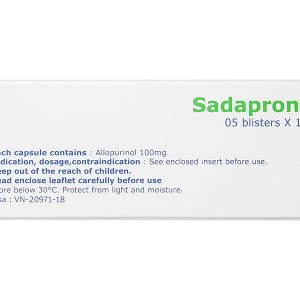 Sadapron 100 trị chứng tăng acid uric tiên phát hoặc thứ phát (5 vỉ x 10 viên)