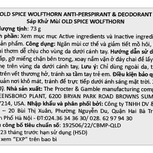 Sáp khử mùi Old Spice Wolfthorn ngăn mùi cơ thể, giảm tiết mồ hôi chai 73g