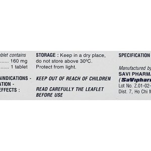 Savi Valsartan 160 trị tăng huyết áp, suy tim (3 vỉ x 10 viên)