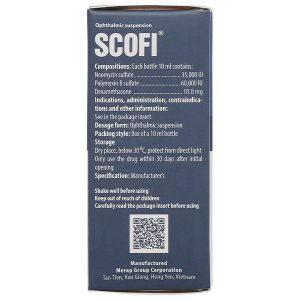 Hỗn dịch nhỏ mắt Scofl điều trị các tình trạng viêm mắt lọ 10ml