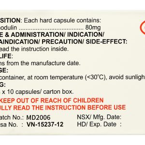 Semozine 80mg tăng cường miễn dịch, hỗ trợ trị nhiễm khuẩn hô hấp (6 vỉ x 10 viên)