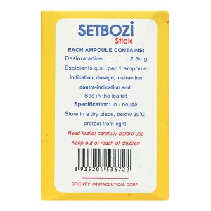 Dung dịch uống Setbozi Stick 2.5mg/5ml giảm viêm mũi dị ứng (20 ống x 5ml)