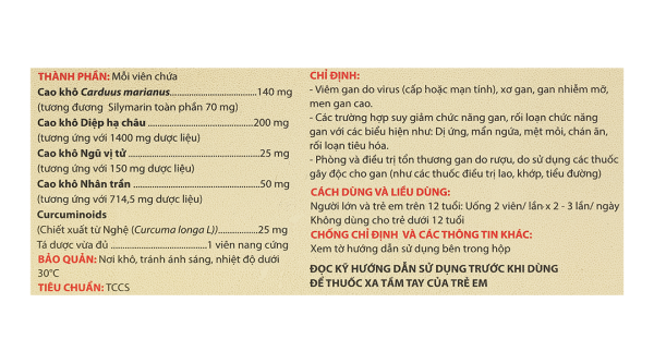 Silymax Complex trị viêm gan do virus, gan nhiễm mỡ (6 vỉ x 10 viên)