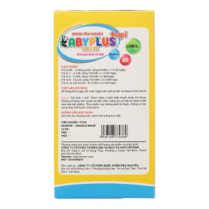 Siro ăn ngon Baby Plus Gold x2 giúp bồi bổ sức khỏe, tăng cường tiêu hóa hộp 30 gói x 10ml