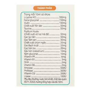 Siro Ăn Ngủ Ngon Bobbaby Gold giúp bồi bổ sức khỏe cho bé hộp 20 ống x 10ml