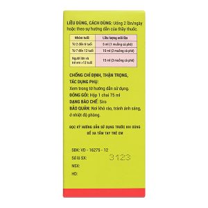 Siro Coje Ho trị và kiểm soát các cơn ho chai 75ml