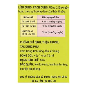 Siro Coje Ho trị và kiểm soát các cơn ho chai 75ml