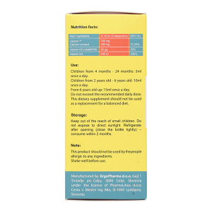 Siro ErgoPharma Bestical hỗ trợ xương và răng chắc khỏe chai 120ml