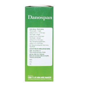 Siro Danospan trị viêm đường hô hấp cấp có kèm ho, viêm phổi mạn tính chai 100ml