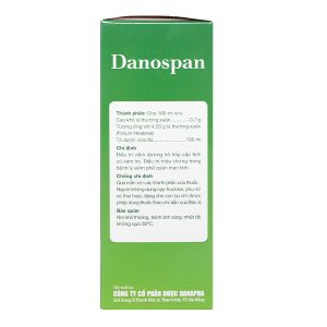 Siro Danospan trị viêm đường hô hấp cấp có kèm ho, viêm phổi mạn tính chai 100ml