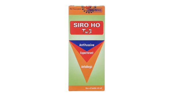 Siro ho TW3 giảm các triệu chứng ho do cảm lạnh, cảm cúm, dị ứng chai 60ml