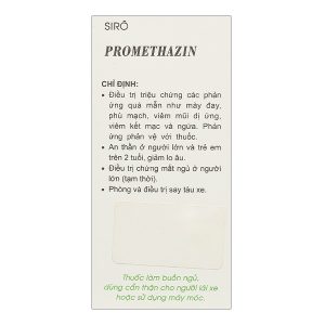 Siro Promethazin trị các triệu chứng viêm mũi dị ứng, mày đay chai 90ml