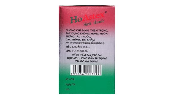 Siro HoAstex trị ho, viêm phế quản (30 gói x 5ml)