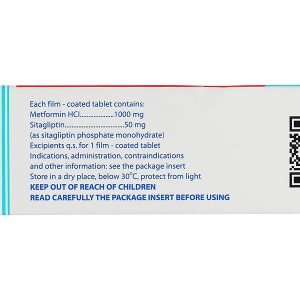 Sitomet 50/1000 hỗ trợ kiểm soát đường huyết ở bệnh nhân đái tháo đường (3 vỉ x 10 viên)